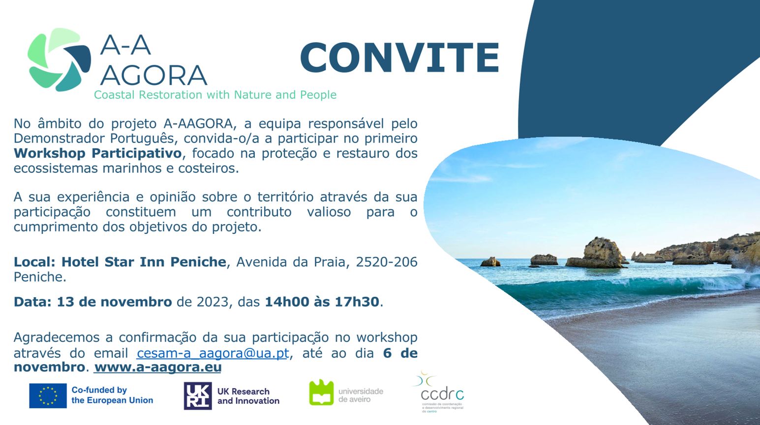 Convite para workshop em Peniche